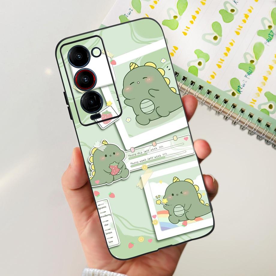 For Tecno Camon 18 P 18 Premier Camon18 Phone Case Capa Soft Liquid Silicone Bumper Etui Animals Flower Printed Funda Camon18