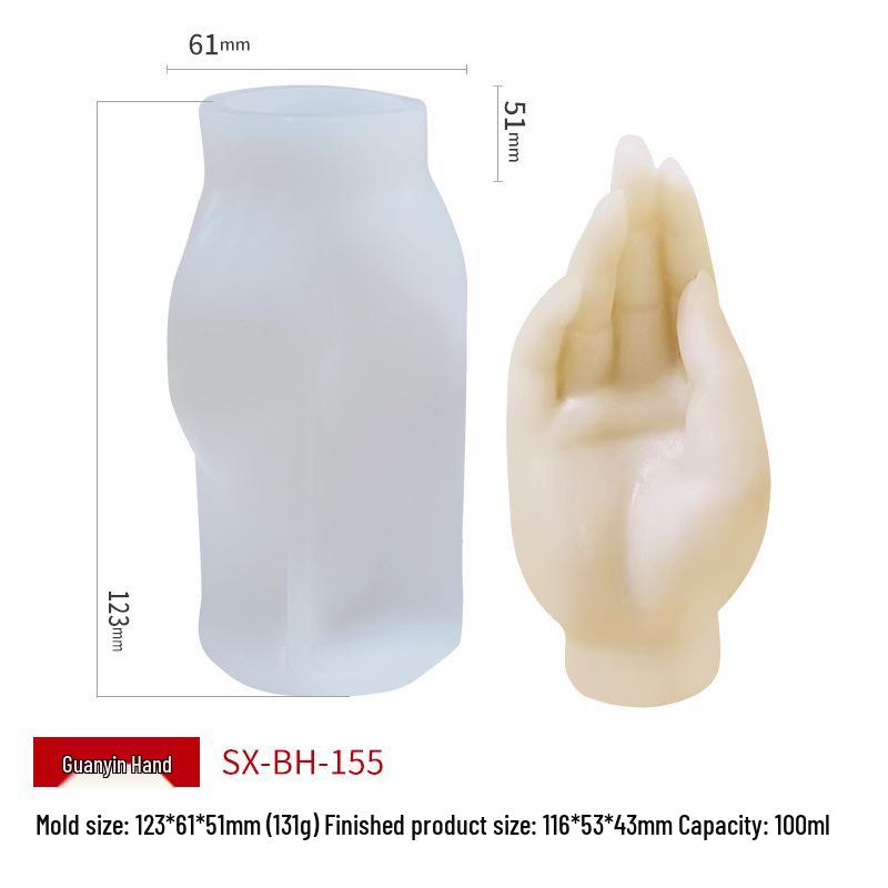 Форма для свечи с жестом руки «Три веры» для изготовления ароматических свечей и диффузоров своими руками