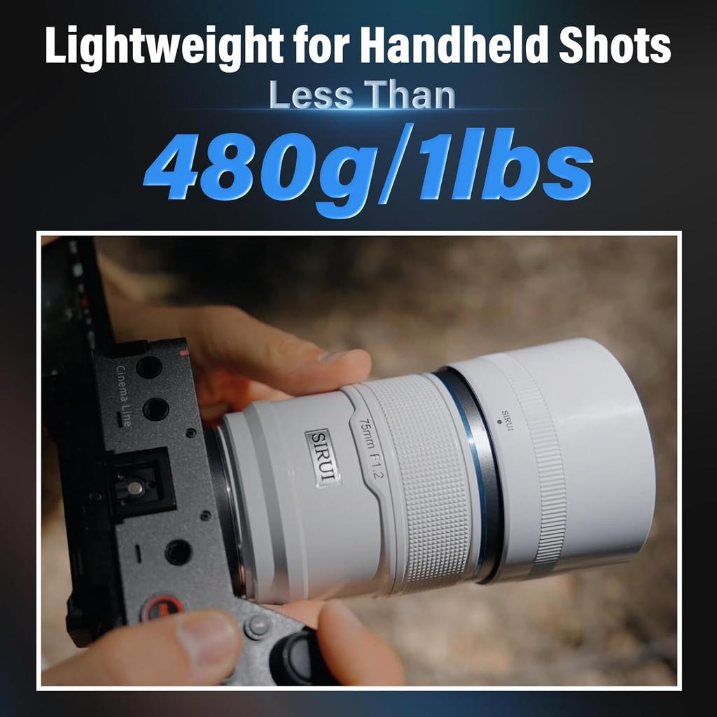 Sirui Снайперский 75мм автофокусный телеобъектив для серии A5 A6 A7 FX A9, объектив F1.2 APS-C ZV-E (Крепление E, белое)