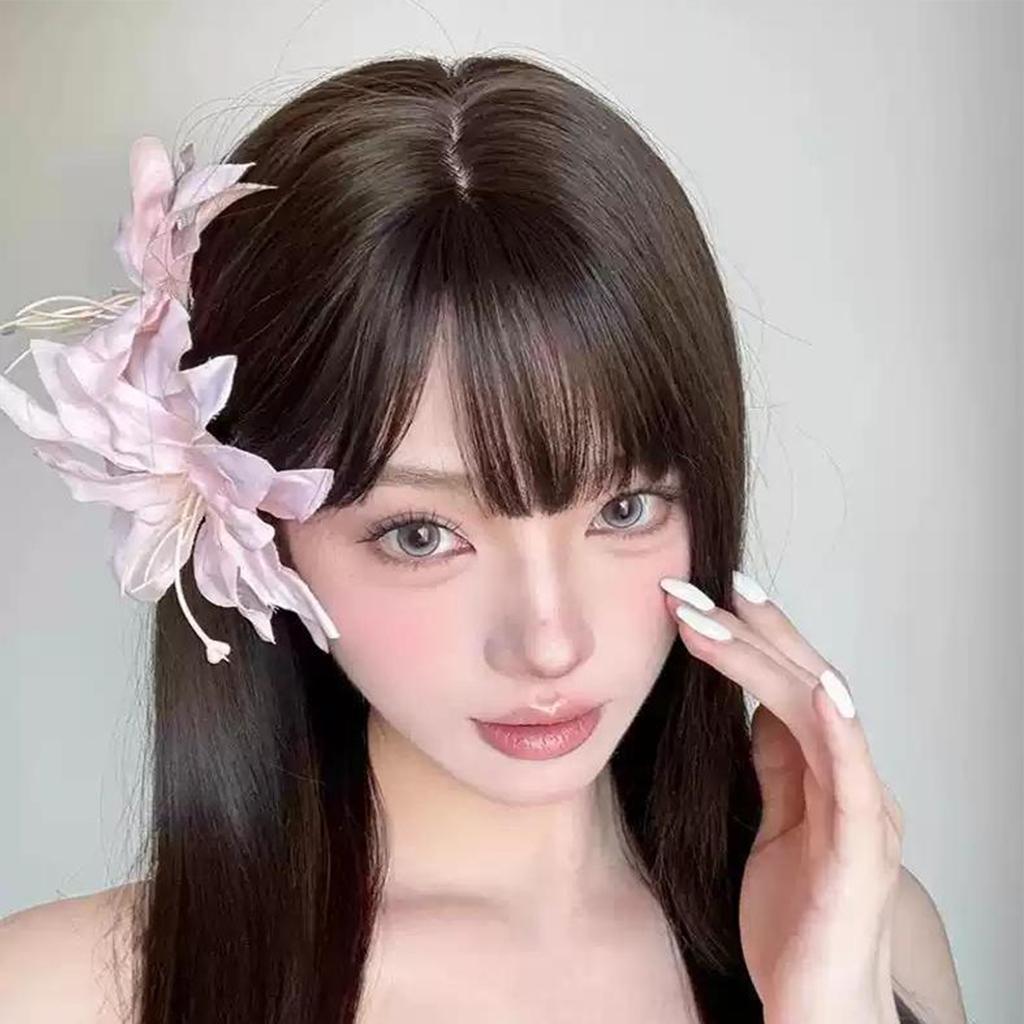Bohemian Unique Flower Shaped Large Hair Clip Artificial Lily Hair Barrettes Hair Adornment Hair Ornaments