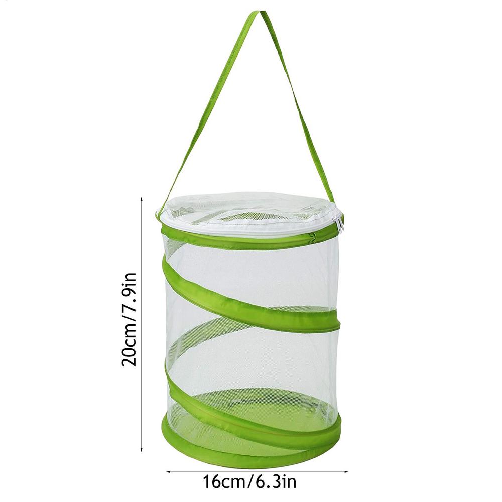 Foldable Insect Cage Butterfly Cage Terrarium Clear Mesh Enclosure Caterpillar Habitat See Through Easier Butterfly Enclosures