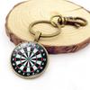Vintage Unisex Dart Board Pendant Keychain Key Ring Holder Hanging Bag Ornament
