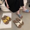 Thick-bottomed Woven Fringed Cross-strapped Slippers for Women's Summer Wear 2025 New Vacation Bohemian Cool Slippers for Women