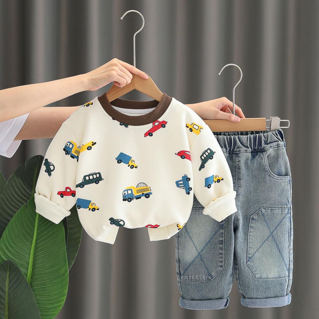 Детский повседневный комплект с длинным рукавом, удобные наряды для повседневной носки