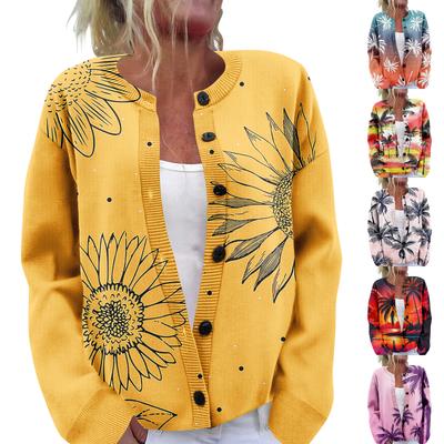 Женский свитер Милый забавный свитер с принтом Осень и зима Свитер с длинным рукавом Вязаный свитер