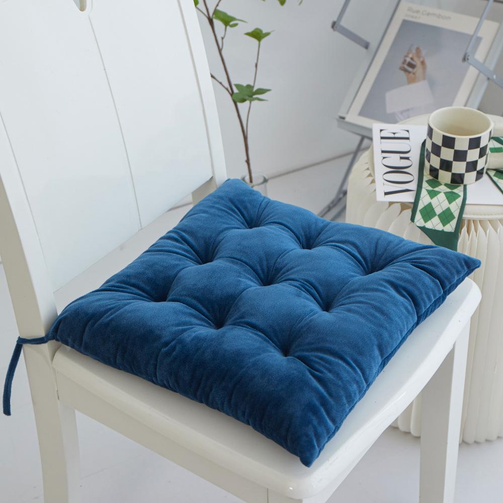 Подушка для квадратного стула, однотонная, пушистая, толстая, эластичная, подушка для сиденья, современный домашний декор, подушка для улицы, моющаяся в машине, 40x40 см