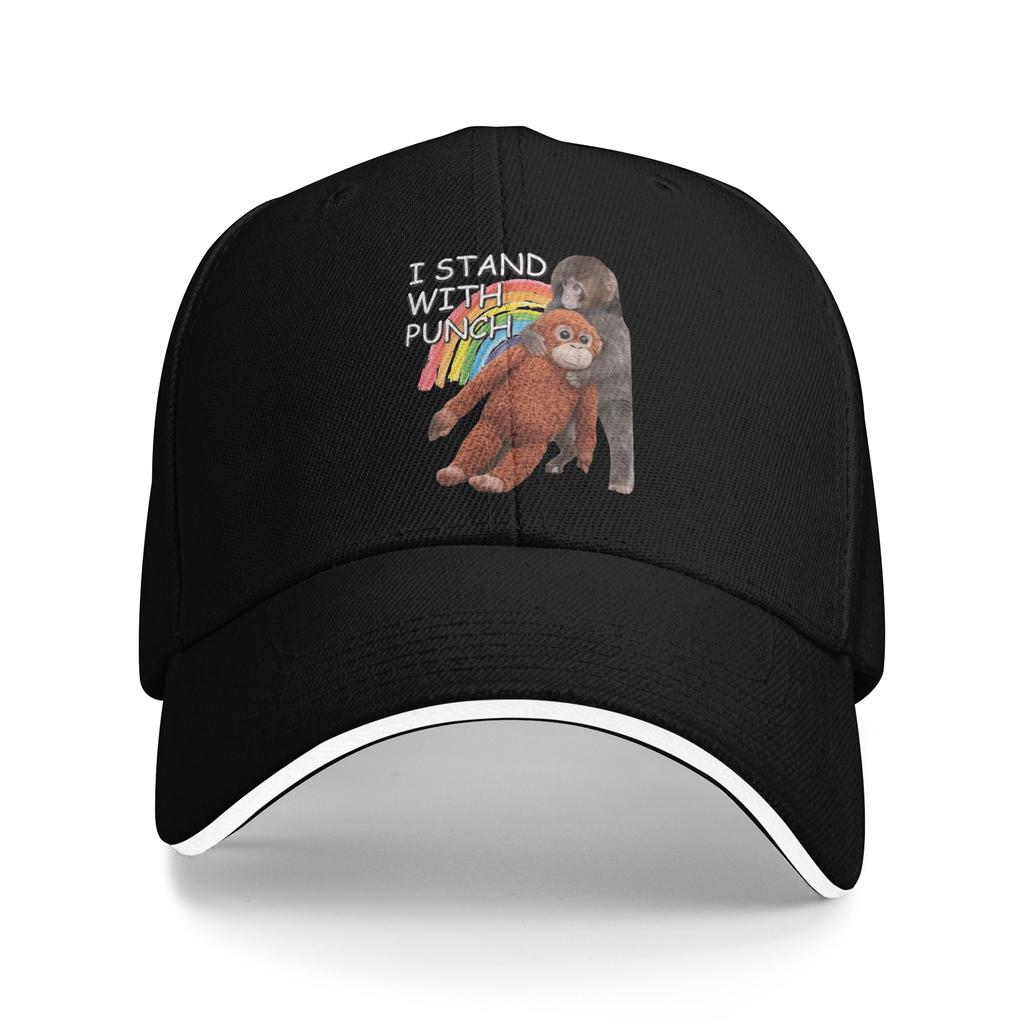 Unisexs WoUnisexs Punch the Monkey Cute Outdoor Hat Trucker Cap Casual Baseball Cap Sunscreen Sunshade