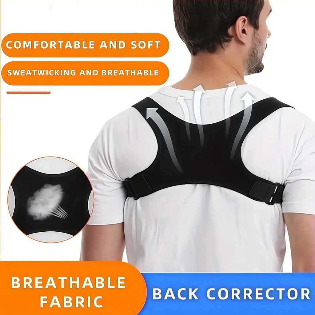 Цельный невидимый корректор осанки спины, регулируемые коррекционные ремни для взрослых мужчин и женщин, сидячая осанка, ключичные ремни