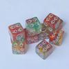 10 Pcs/ Set D6 Mixed Colours Polyhedral Dice 6-Sided Acrylic Transparent Game Dice Set for DND RPG Table Game Board Game Dice