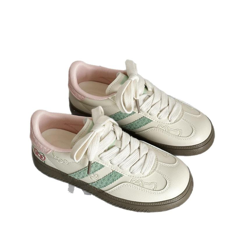 Нишевый цвет гуавы hello kitty милые маленькие белые туфли школьницы летние универсальные кеды