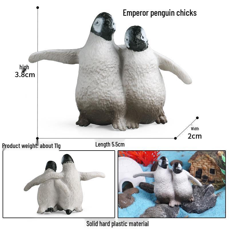 Набор моделей диких животных Арктики: Белый медведь и пингвин