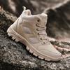 Men's Outdoor Shoes High Top Flat Boots Solid Color Men's Mountaineer Boots