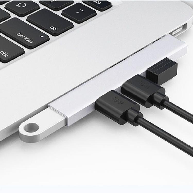 4-в-1 USB3.0 ХАБ Быстроскоростной USB3.0 4-портовый USB ХАБ Множественный разветвитель Простое управление кабелями для ПК Компьютера