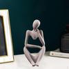 Скульптура творческого мыслителя Фигурка из смолы Персонажи Думающие люди Поделки Украшения Песчаник