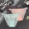 Горячие бриллиантовые сексуальные кружевные трусики-стринги с двойным поясом, бриллиантовые украшения, горячие простые дышащие полые легкие трусики-бикини