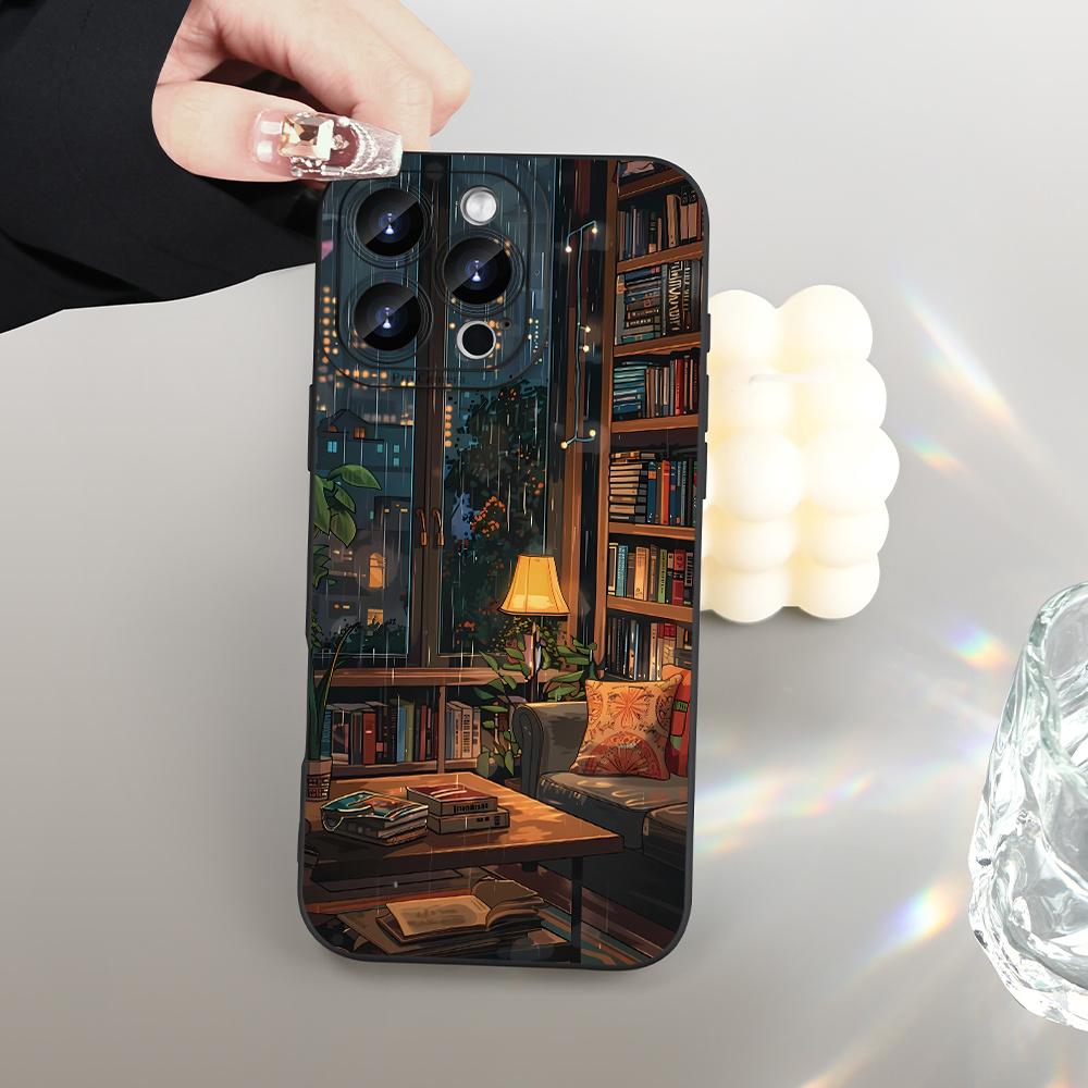 Горячая новинка чехол для телефона с принтом книжной полки для iPhone 17 16 15 14 13 12 11 Pro/ Max /Plus, противоударный и защищающий от падений