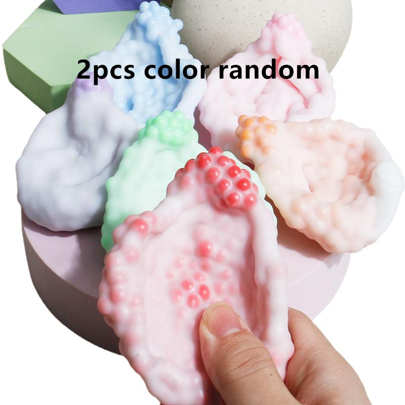 DIY Creative Soft Stress Relief Ball Rubble Ice Skin Adhesive Handball for Desktop Squeezing Soothing Toy Party Birthday Gift