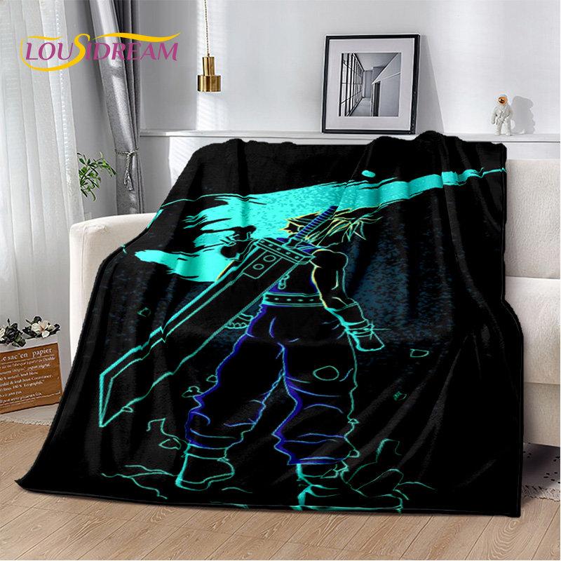 Мягкое плюшевое одеяло серии Final Fantasy Games Gamer, фланелевое одеяло, одеяло для гостиной, спальни, кровати, дивана, чехол для пикника