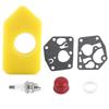 Carburetor Diaphragm Gasket Air Filter Spark Plug Kit for Briggs & Stratton Many Small Engines