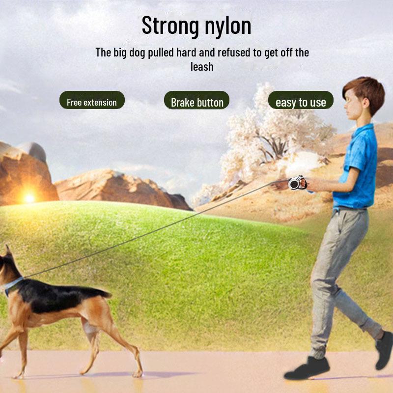 Выдвижной поводок для выгула собак мелких и средних размеров - не выскальзывает, подходит для собак и кошек