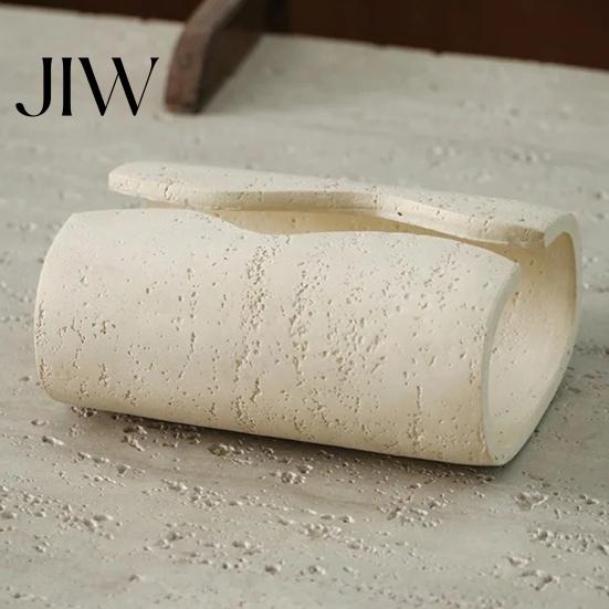 Elegant Bedroom Tissue Holder Sandstone Style Box Cover, Decorative Napkin Holder, Minimalist Artistic Housewarming Gift Paper Towel Dispenser