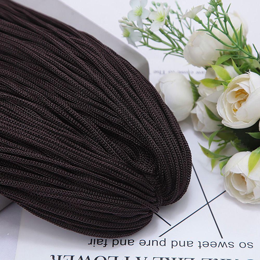 Textured 200M 3mm DIY Macrame Rope Hand-Woven Hat Bag Shoe Doll Nylon Cord Hollow Line Handicrafts Thread
