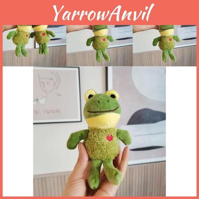 Очаровательный плюшевый лягушонок Держатель для ключей Уютная мягкая игрушка Милое зеленое животное Зажим для сумки