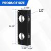 Door Reinforcement Plate: 1-3/4 Inch Matte Black Finish for Double Borehole Knobs - Reinforces Wood Metal Doors Deadbolt Cover for Front Entry