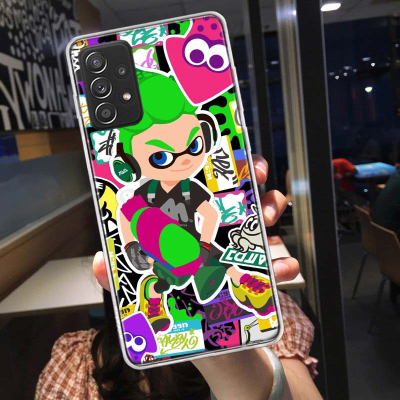 Игровой чехол для телефона S-Splatoons для Samsung A54 A57 A37 A17 A14 A15 A12 A24 A34 A55 A35 A25 A52S A07 A05S A04S A22 A32 A72 Galaxy Нет