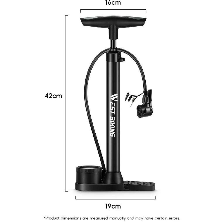 WEST BIKING 150PSI Bike Air Pump Foldable Digital MTB Road Bike Ball Tire Inflator Schrader Presta Valves Cycling Pump