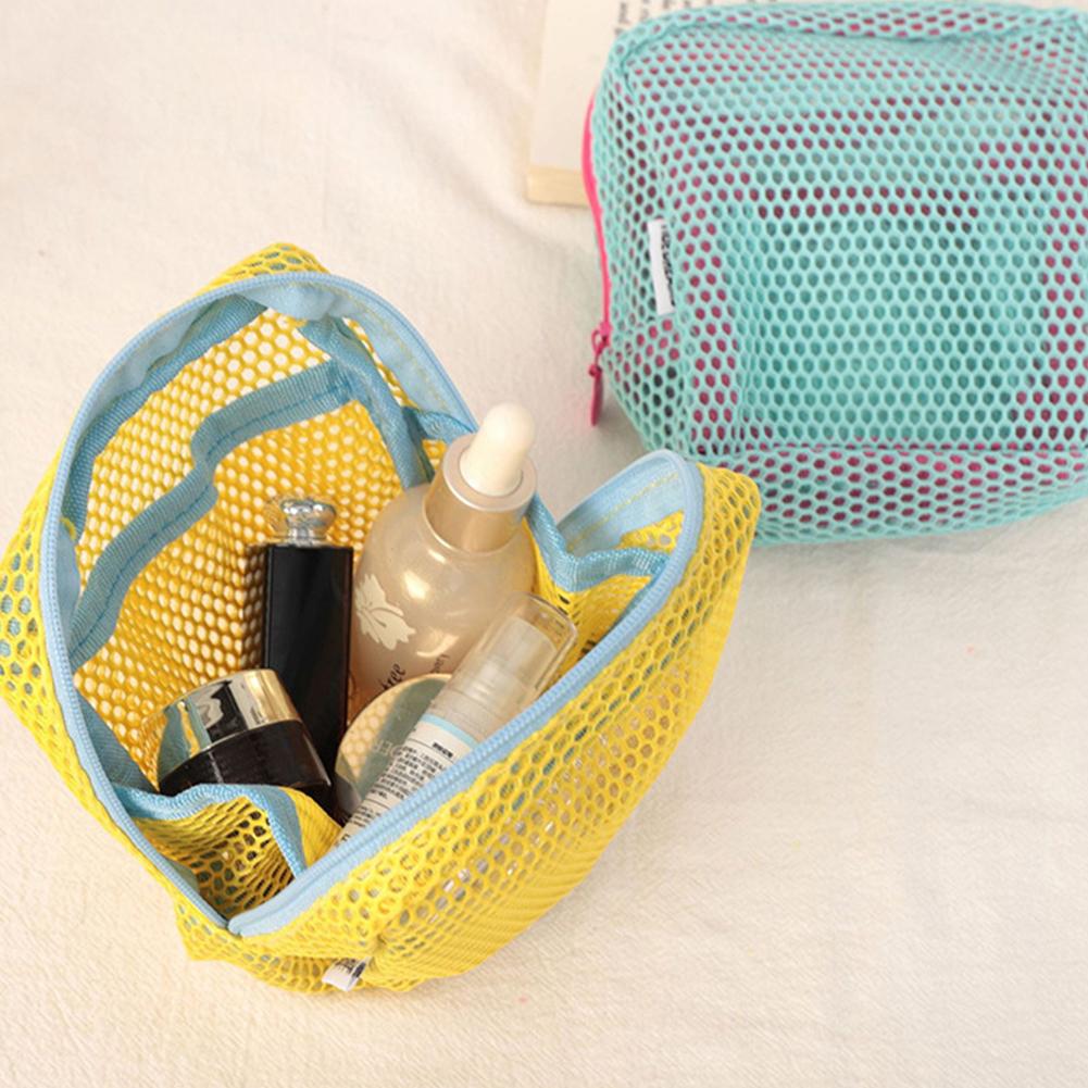 Дофаминовый цветной квадратный косметический чехол Мини-косметичка Полиэстер Органайзер с несколькими отделениями Устойчивый к складкам Предметы первой необходимости для путешествий