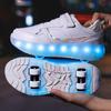 Детская обувь Runaway Shoes для катания на роликовых коньках для мальчиков, четырехколесные беговые туфли, студенческие коньки, новые съемные колесики для девочек