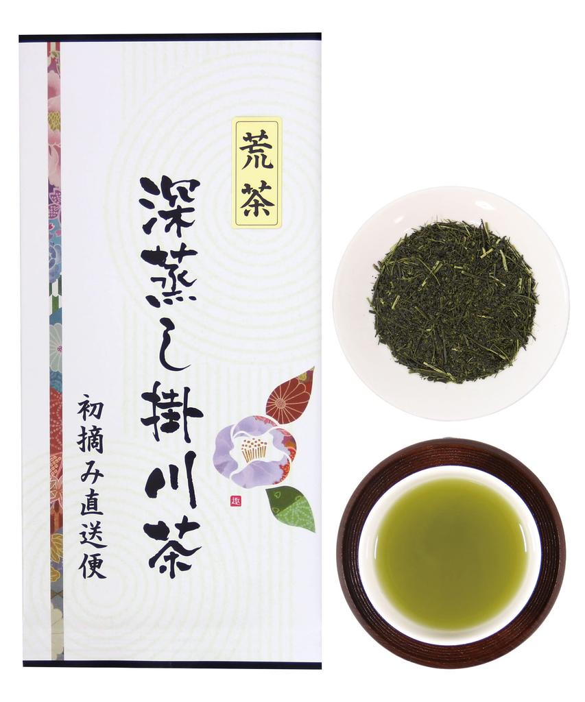 Tea from Kakegawa Made with Rough Tea Leaves Drunk by Tea Tea 100g Selected Rough First-picked First-picked Kakegawa, Shizuoka, 100% Deep-steamed Tea,