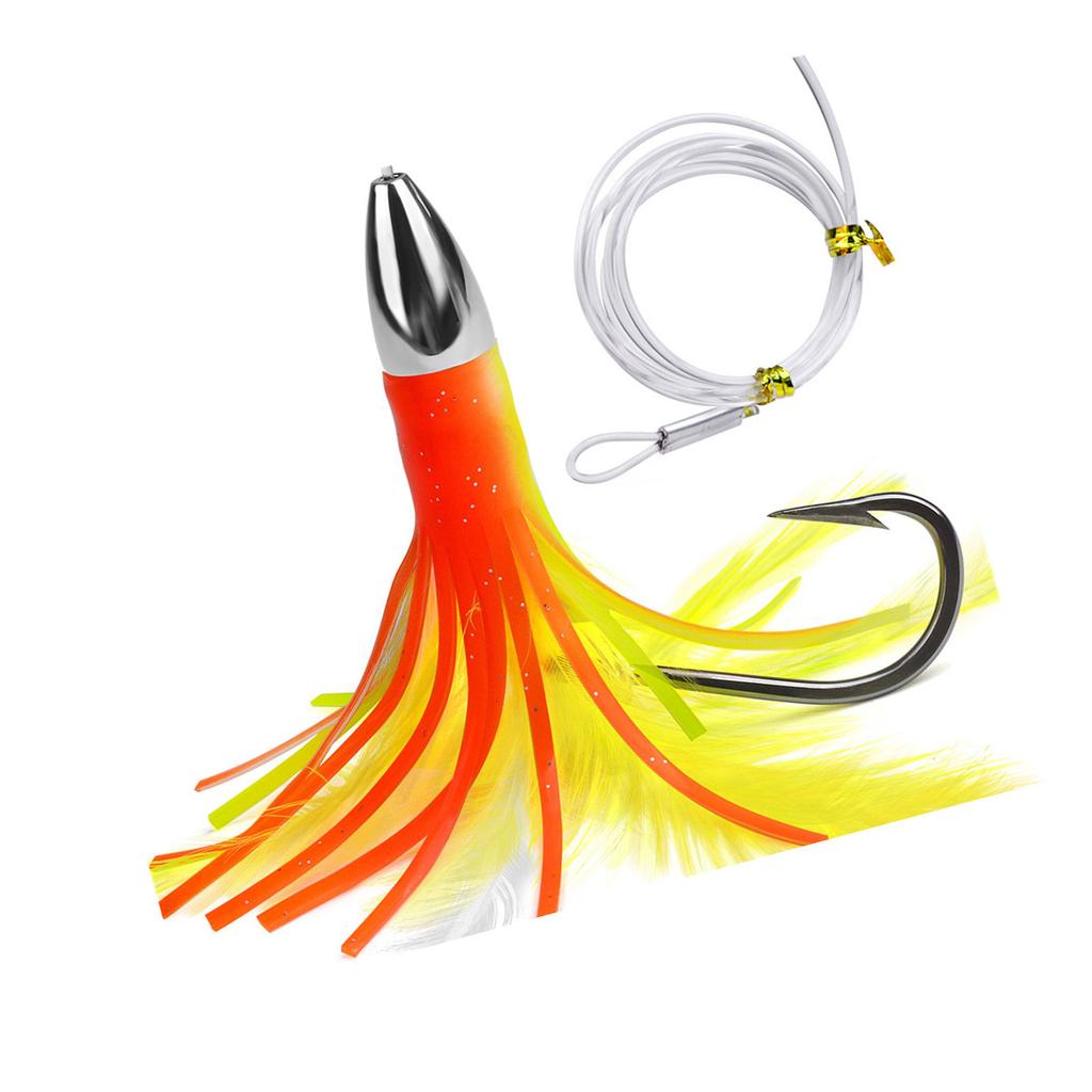 Seawater Fishing Lures Metal Head Octopuses Squid Skirt Baits Octopuses Squid Skirt Trolling Lures Fishing Accessories