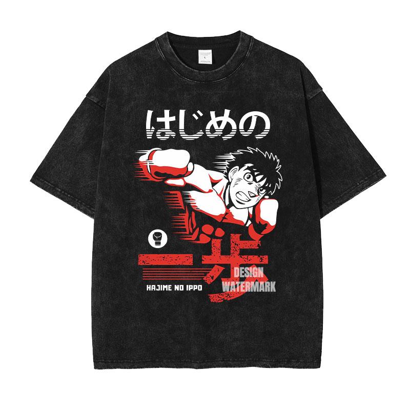 Аниме MMakunouchi IIppo Футболки Оверсайз Винтажные Стиранные HHajime no Ippo Футболка Манга The FFighting Футболка для Мужчины Хлопок