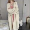 Women's Autumn and Winter Long Twist Knit Cardigan Sweater
