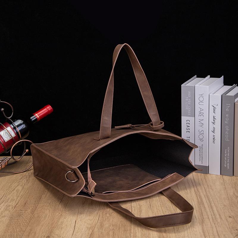 Горизонтальная модная большая сумка, трендовая мужская сумка через плечо, ретро-сумка