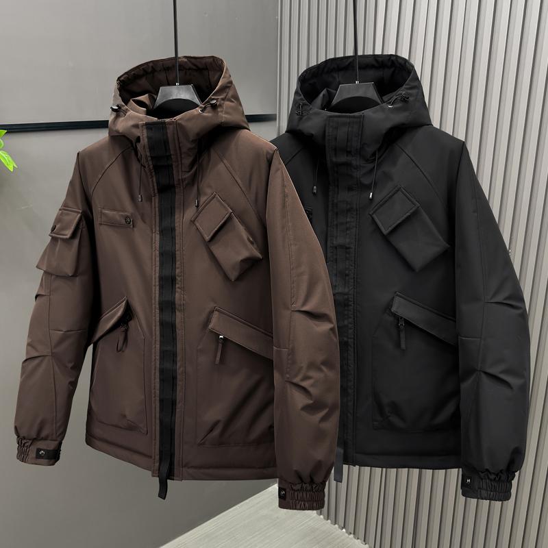 Большой размер 5XL-11XL Модные мужские парки оверсайз Зимнее пальто с капюшоном Повседневная свободная Толстая теплая зимняя куртка