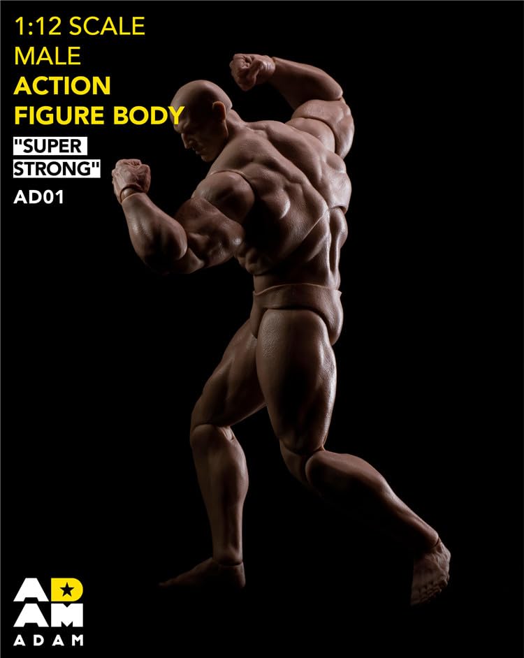 Toys & Hobbies [TOYBARJAPAN] 1/12 Scale Action Figure ADAM AD01 Manga-Style Muscle Man's Male Body