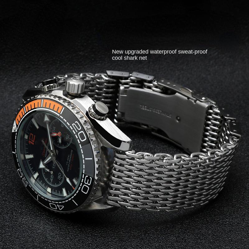 Для часов Seiko B-reitling Panerai Миланский браслет Нержавеющая сталь Плетеная сетка Ремешок 20 22 24 мм Складная застежка Цельный ремешок