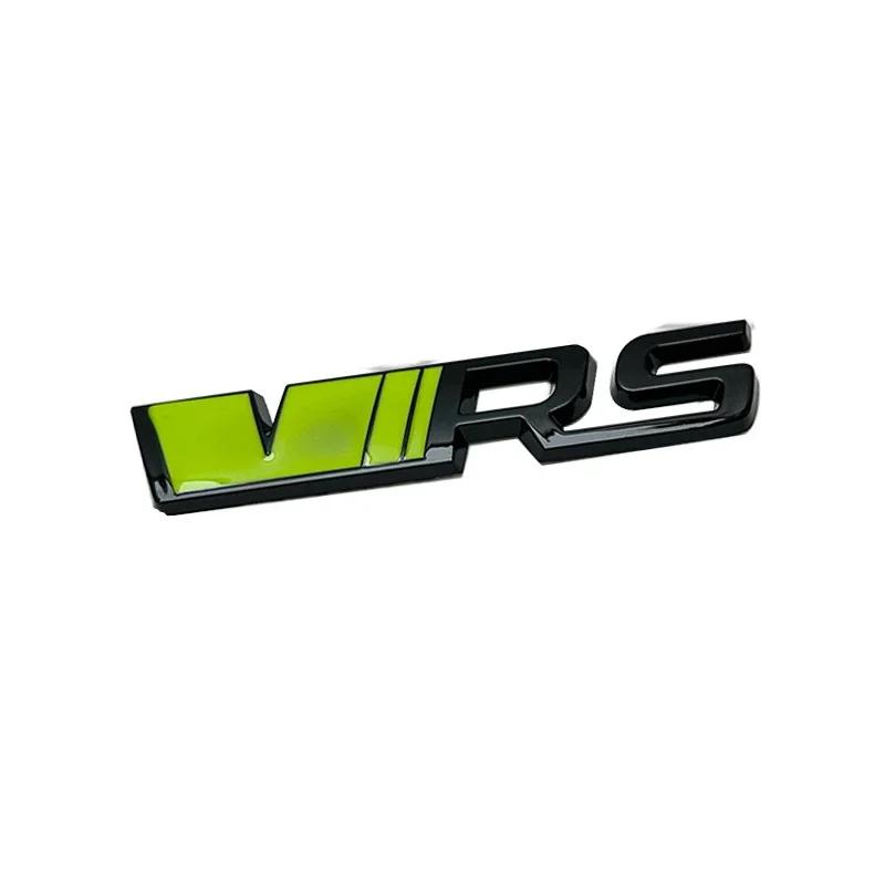 AAABV1 3D Metal VRS Sticker Car Styling for Skoda VRS Octavia Elroq Fabia Rapid Superb Kodiaq Front Grille Emblem Rear Trunk Decals