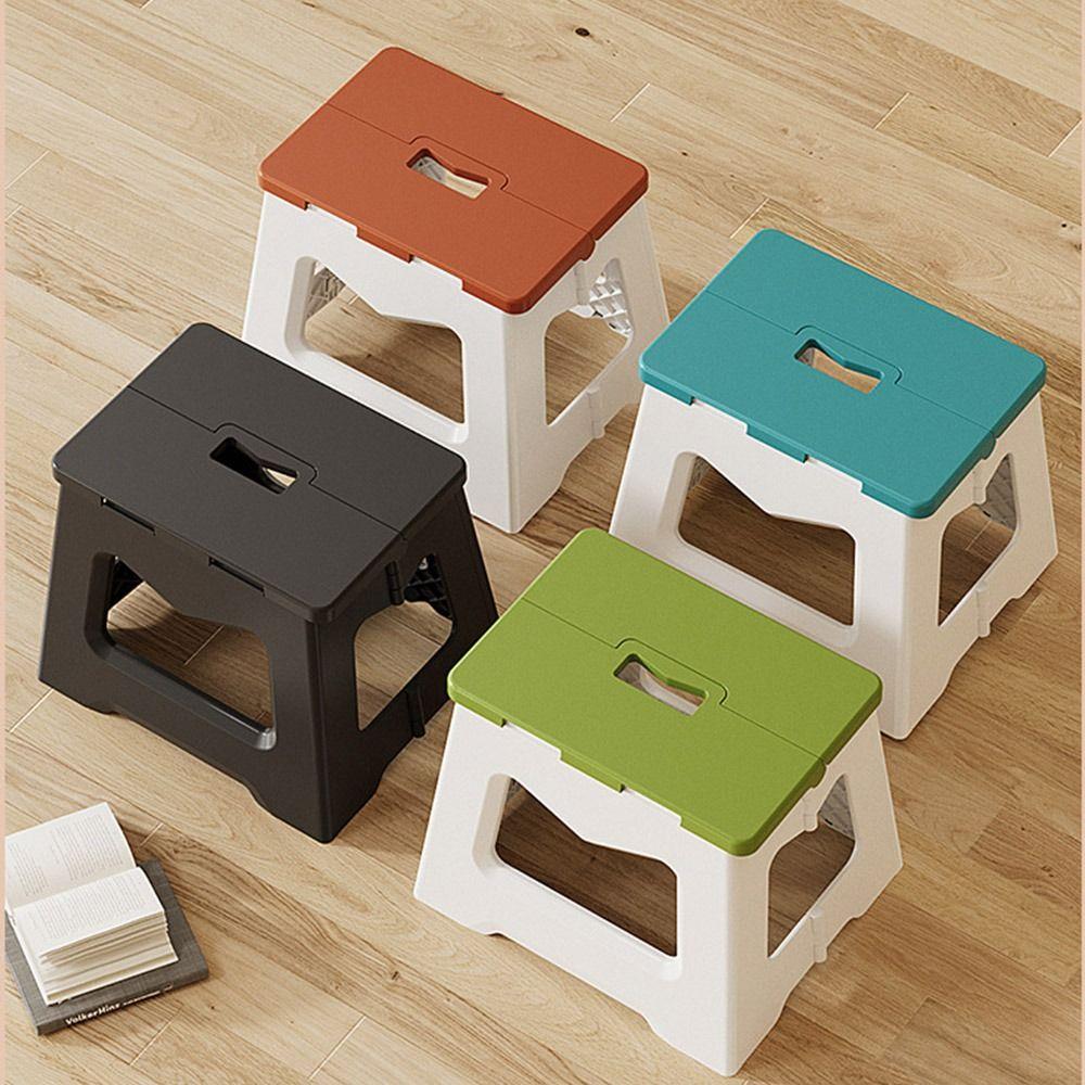 Thickened Folding Step Stool Lightweight Footstool Multi Purpose Foldable Stool Hiking