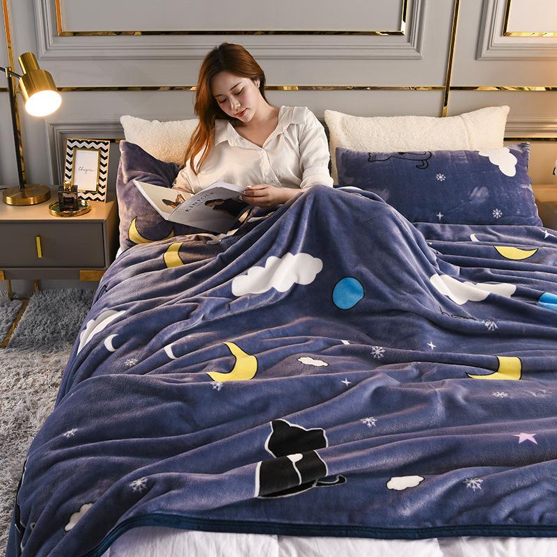 Фланелевое зимнее одеяло - односпальное/двуспальное, простыня, сон, кондиционер, подарок на мероприятие