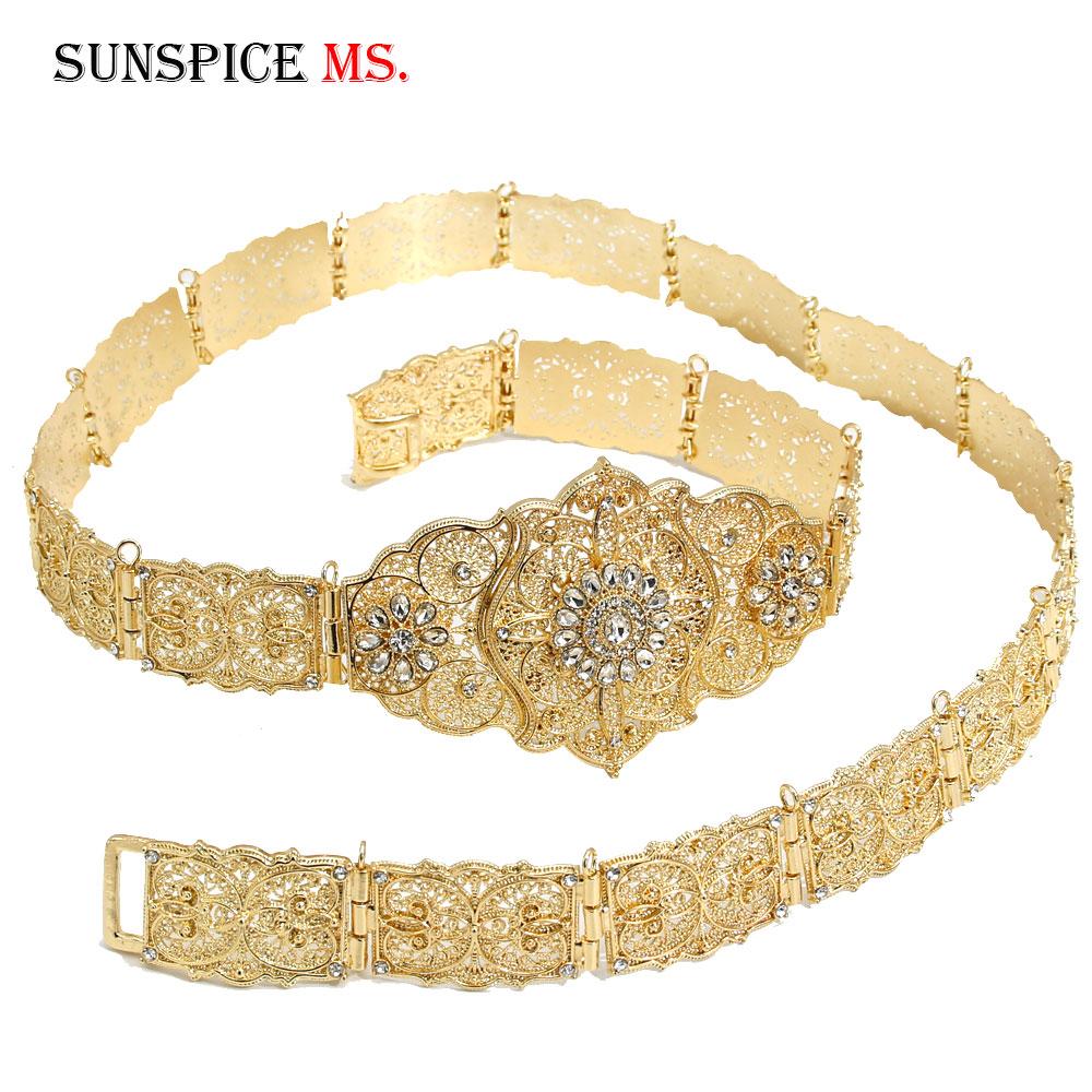 Женский металлический пояс золотого цвета с кристаллами, регулируемая длина, свадебные украшения