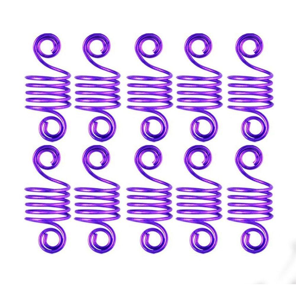 10Pcs Hair Braids Dreadlocks Beads Charms Cuffs Tubes Hair Accessories Spring Hair Rings  African