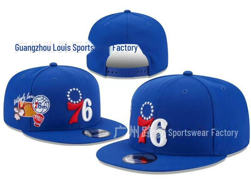 Кепка с вышитыми плоскими полями команды НБА: Наггетс, Хит, Уорриорз, Бакс, Санс