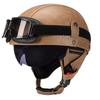 Vintage-Style Open Face Motorcycle Helmet Adults Unisex ABS Half With 3C Certification