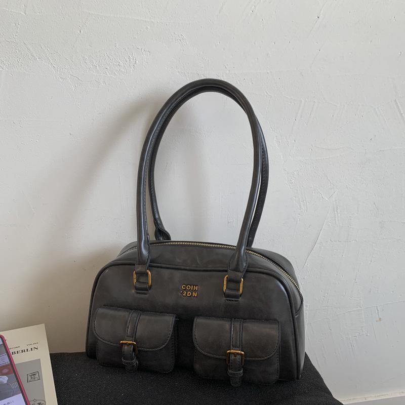 Популярная в этом году женская сумка-бостон большого объема, новая осенне-зимняя, в стиле ретро, на плечо, подмышку, для поездок на работу, сумка-подушка