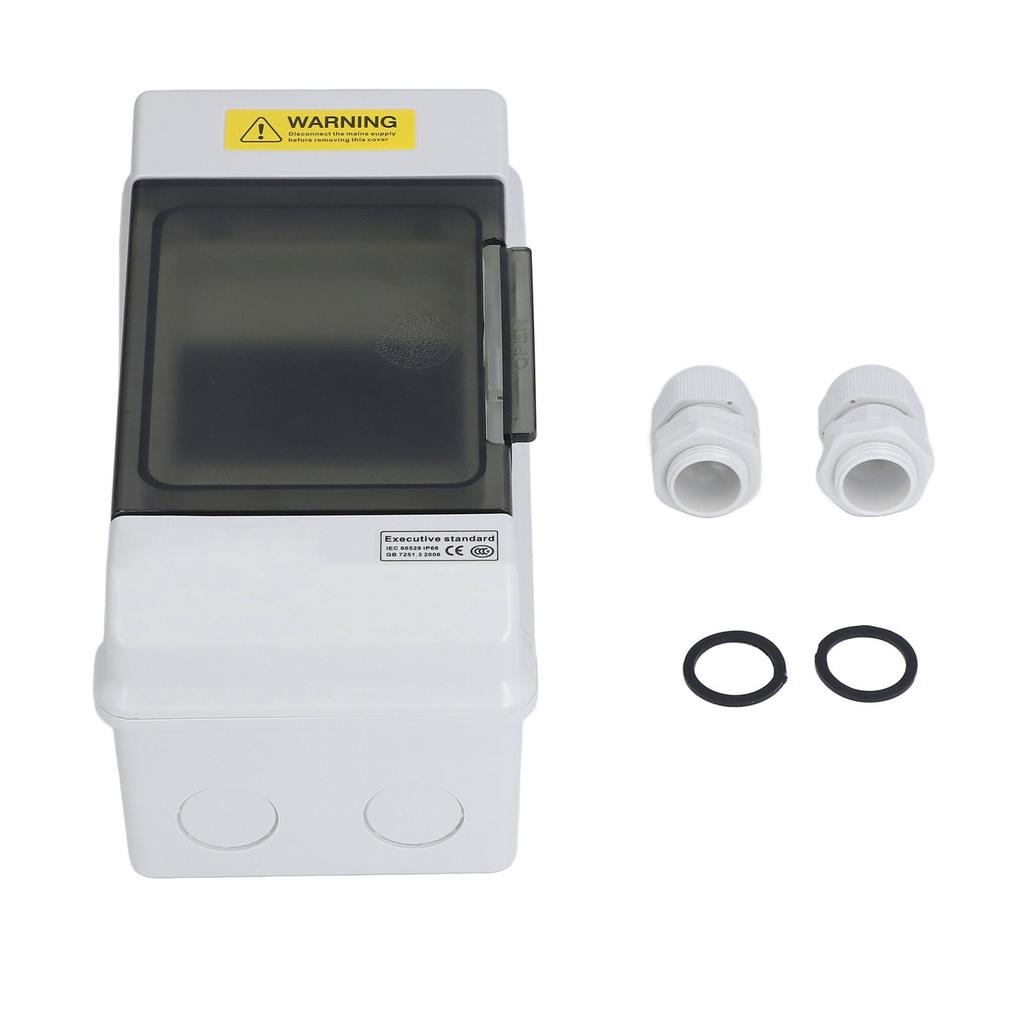 Распределительная коробка Водонепроницаемый 4-ходовой пластиковый распределительный корпус Прозрачная крышка Крепление на DIN-рейку