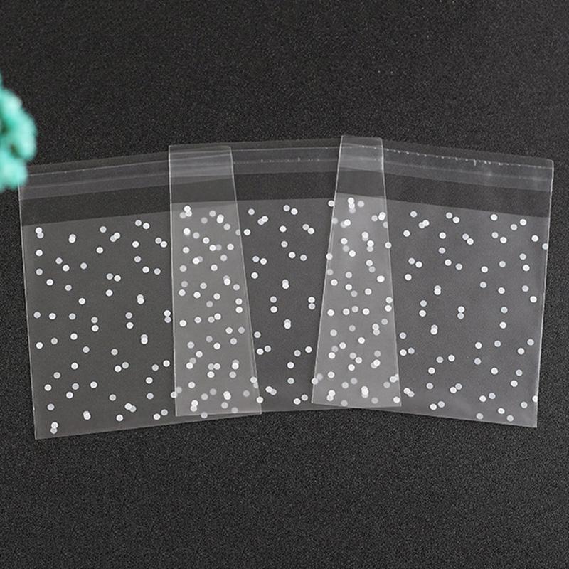 100 шт. Пластиковые подарочные пакеты для печенья, прозрачные пакеты для печенья, конфет, самоклеящиеся упаковочные материалы AVE